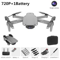 카메라 드론 RC Small-드론 4K 1080P 720P 듀얼 HD 카메라 와이파이 FPV 항공 사진 헬리콥터 폴더블, 02 720P gray 1B