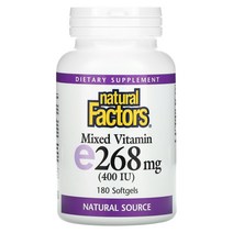 내추럴 팩터스 혼합 비타민E 268mg(400IU) 소프트젤 옵션확인필수, 400 IU, 240 개