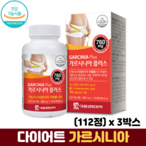 가르시니아 다이어트 정 체지방감소 녹차 마테 추출 분말 엘카르니틴 식약처인증 가르시아, 3박스, 112정