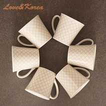 [B1P] 러브앤코리아 믹스커피 머그컵 B세트 6P / 작은머그잔 소량컵 작은커피컵 커피잔 도자기컵 ( B1P / 30102EA ), 본상품선택, 본상품선택