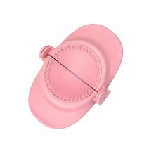 가정용 수동 만두틀 프레서 송편 교자 만들기 플라스틱 만두 금형 손 반죽 만두 diy, 핑크 13.5x9.5x23cm