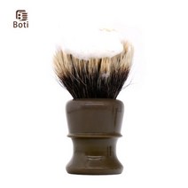 면도브러쉬 Boti 브러시 면도 순수 갈색 수지 손잡이 SHD, 25mm