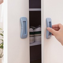 루버창 폴딩도어 손잡이 2 개대 셀프 스틱 서랍 핸들 보조 주방 캐비닛 도어 창 핸들, 푸른