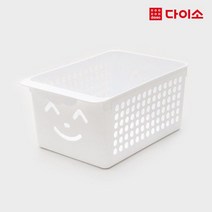 [다이소]키즈바구니3호(화이트)-48951, 1개, 화이트