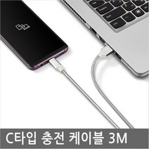 TC-24 차량 뒷자리 긴선 C타입 고속 충전케이블 3M, 실버
