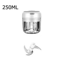 파운터 반죽기 무선 전기 마늘 다지기 100ml250ml 고기 식품 믹서 마늘 샐러드 후추에 대한 아기 보완 기계 식품 다지기, 흰색 250ml, 250ml