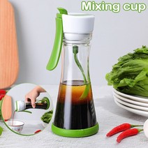 혼합기 분쇄기 샐러드 드레싱 및 혼합 오일 용 펌프 핸들이있는 수동 혼합 그릇 주스 컵 주방 도구 YE-Hot, 01 1