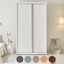 레오가구 슬라이딩쿠페 올 템바보드 옷장 (6color), 얼그레이, 2통