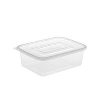 다회용 사각밀폐용기 1.1L(184x132xH68mm) / 400set, 400개