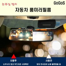 고고스 자동차 룸미러 눈부심방지 필름 현대 그랜저 HG TG XG IG, 타원형