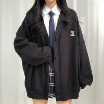 [기모추가|단독진행|간절기템] 댕댕이 자수 오버 가디건