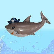 [예쁨주의지호] 스펀지 풍선 모음 / 바다풍선 / 물고기풍선, 은박 풍선_해적 상어