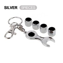 타이어 밸브캡 렌치 키 체인 및 자동차 타이어 밸브 캡 쌍용 코란도 액티언 렉스턴 무쏘 로디우스 카이런, 02 은_18 For Jaguar