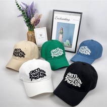 와이앤와이 썸팅 웨이브 레터링 자수볼캡 빈티지칼라 레트로감성 봄여름 야구모자[미리만나봄]