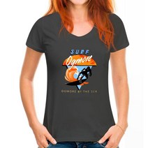 서핑 바디 보드 서프 오그모어 티셔츠 70s 스타일 바이 더 씨 레트로 스포츠 보드 탑 여름 빈티지 인디 힙, 12 Women grey_02 XS