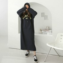 [멋쭈] 스탠다드 캥거루 주머니 후드롱원피스 (3color)