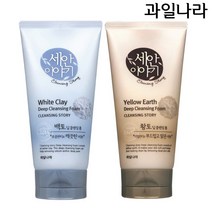 과일나라 세안이야기 백토/황토 클렌징폼 150g x 2개, 백토+황토