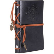 가죽 필기 저널 노트 EvZ 12.7cm(5인치) 빈티지 해상 나선형 빈 스트링 다이어리 메모장 스케치북 여행용, 02 7 inches_08 레드 브라운