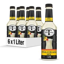 Mr & Mrs T 피나 콜라다 믹스 1 L 병 6개 팩 4974522815, 33.8 Fl Oz (Pack of 6), Sweet Sour