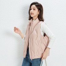 여성 패딩 조끼 붐 가을 겨울 벨벳 흰 오리털 헐렁헐렁 짧은 겉옷