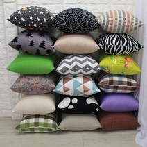 쿠션 (쿠션솜포함) 35cmx35xm/40cmx40cm/45cmx45cm (커버 분리형) 콘솔(숨은)지퍼 사용, 22_옥스포드-체스(45cmx45cm)