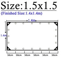 0.55mm 두꺼운 투명 tpu 난연 타포린 창 발코니 방수 천 즙이 많은 식물 pvc 방수 방수포, 1.5x1.5m