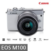 캐논 정품 EOS M100+22mm 기본 단렌즈 포함 k, 블랙, 단품 [패키지 없음]