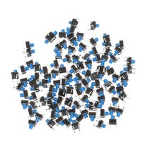 택타일 6x6x7mm 패널 PCB 순간 촉각 미니 푸시 버튼 스위치 DIP 4 핀 dc12 V 01A AC250 50Hz 분 100 개, 없음, blue