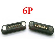 소켓 커넥터 1-10pair 2a 방수 자기 포고 핀 커넥터 2p 3p 4p 5p 6p pogopin 남성 여성 2.2mm 스프링로드 dc 전원 소켓, 6핀, 10쌍