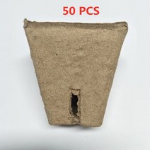 생분해성흙포장부직포 환경생분해수경화분 102050 pcs 정사각형 종이 펄프 보육 컵 친환경 묘목 스타터 트레이 생분해 성 꽃 식물 화분 심기 정원, 50개 6cm
