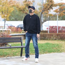 [루스코] 남자빅사이즈 청바지 일자 워싱진 데님팬츠 WALP003