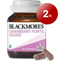 Blackmores 와와마켓 호주산 직송 Blackmores 블랙모어스 크랜베리 ​​포르테 50000mg 30정 여성 건강 관리 1팩, 2팩