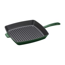스타우브해외직구 Staub 스타우브 아메리칸 사각그릴 팬 30cm 바질, 단일사이즈