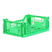 아이카사 폴딩박스 M light green 라이트그린 수납박스 수납바구니 수납함 정리함, 1개