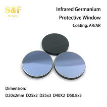 VR기기 AR 브리알 에알 고투과율 광학 창 적외선 적용 위한 적외선 게르마늄 창 렌즈, 40mm, 3mm