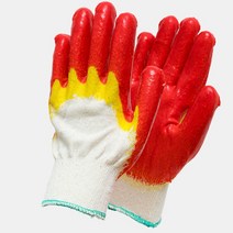 반코팅 작업장갑 이중황코팅 P-6, 혼합색상, 40세트