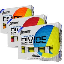 스릭슨 반반 골프공 큐스타 투어 디바이드 3종 택1 / Srixon Q-Star Tour DIVIDE Golf Ball, 오렌지 옐로우