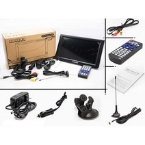 VERFANS 10 인치 고화질 휴대용 TV DVB-T2 ATSC ISDB-T Tdt 디지털 아날로그 미니 자동차 지원 USB SD MP4, 01 DVB-T