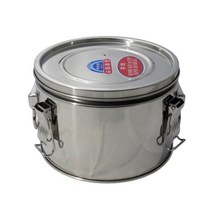 우성 스텐 유압식 급식 보온 보냉 밀폐용기 이중 국통, 이중유압국통(6L)