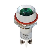 KEM 12V LED 인디케이터 볼트형 그린 KLRAU-22D12GT 파이 2WA91938, 1개, 1개