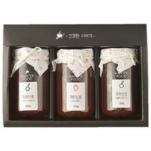 찐노마진몰 국산 무설탕 수제잼 2호 선물세트 250g x3 아로니아잼 사과잼 딸기잼