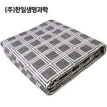 한일생명과학 면혼방 무자계 항균 전기장판 전기요, 빗살그레이 더블 (135X180cm)