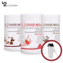 5.2 다이어트 베이스 750g 쉐이커포함 (초코/딸기/커피), 리얼초코맛 2병