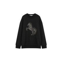 STELLA MCCARTNEY 스텔라 매카트니 핫픽스 픽셀 호스 맨투맨 - 블랙