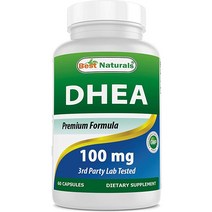 베스트 네츄럴스 DHEA 100mg 보충 60 캡슐 - 남성 여성용 균형 잡힌 호르몬 수치 지원 - 건강한 노화 촉진 - 미국 제조