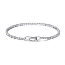 모이사나이트 테니스 팔찌 jade angel 925 sterling silver row