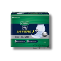디펜드 라운드형 패드 성인용 기저귀 장시간용 취침용 속기저귀, 29x56cm 오버나이트 패드/650ml, 28개입, 10팩