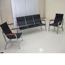 병원 대기실의자 대기 긴의자 사무실 교회 공항 로비 벤치 장의자 휴게소 은행 약국, 블랙강화목재핸드레일1+1+3