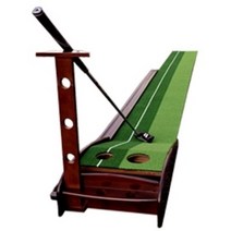 레일 골프 퍼팅 매트 퍼터 연습기 인바디 인조잔디 매트 원목 플라스틱, [01]원목레일퍼팅매트