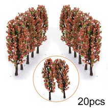 인조잔디 시공 테라스인조잔디 인조잔디매트20Pcs 미니 모델 나무 마이크로 조경 장식 기차 레이아웃 액세, 20 20pcs 8.5cm
